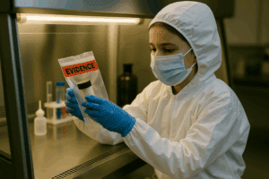 We process exhibits in a real (almost) lab.